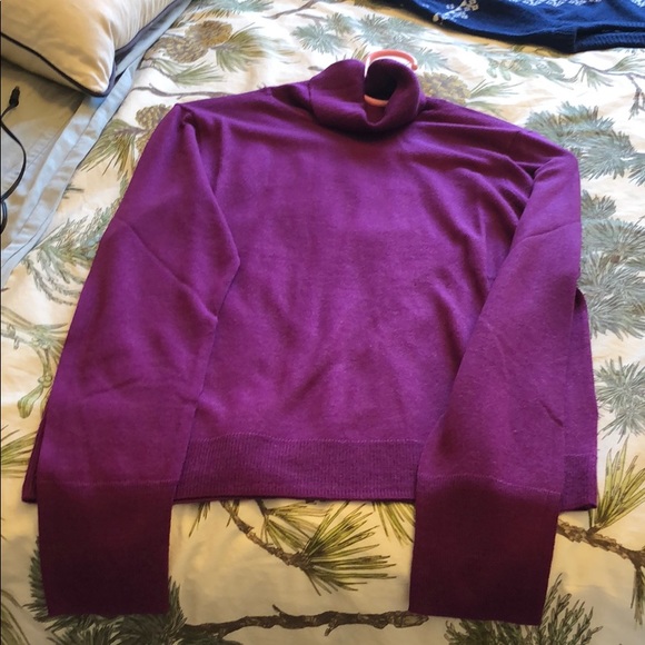 Margot Turtleneck Sweater in Bright Eggplant - Picture 4 of 4
